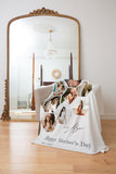 Personalized Blanket for Grandma, Mom Birthday Gift, Photo Collage Blanket, Handmade Home Decor, Minimalist Gift for Mom, Mother's Day G