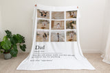 Custom Father's Day Blanket, Fathers Day Gift, Personalized Blanket For Dad, Grandpa Gift, Gift For Grandparent, Birthday Gift For Dad