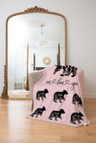 Personalized Mama Bear Blanket, Mom Blanket, Custom Names Soft Cozy Sherpa Fleece Throw Blankets, Gift for Mom, Grandma, Mother's Day Gift