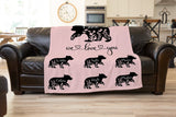 Personalized Mama Bear Blanket, Mom Blanket, Custom Names Soft Cozy Sherpa Fleece Throw Blankets, Gift for Mom, Grandma, Mother's Day Gift
