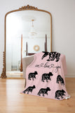 Personalized Mama Bear Blanket, Mom Blanket, Custom Names Soft Cozy Sherpa Fleece Throw Blankets, Gift for Mom, Grandma, Mother's Day Gift
