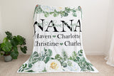 Nana We Love You, Mothers Day Blanket, Mothers Day Gift, Grandkids Blanket, Personalized Gift, Gift For Grandparent, Birthday Gift For Mom