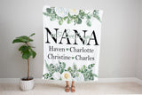 Nana We Love You, Mothers Day Blanket, Mothers Day Gift, Grandkids Blanket, Personalized Gift, Gift For Grandparent, Birthday Gift For Mom