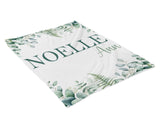 Personalized Baby Blanket Girl - Minky Baby Blanket - Baby Shower Gift - Floral Baby Blanket