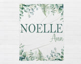 Personalized Baby Blanket Girl - Minky Baby Blanket - Baby Shower Gift - Floral Baby Blanket