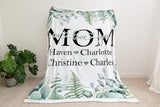 Mom We Love You, Mothers Day Blanket, Mothers Day Gift, Kids Blanket, Personalized Gift, Gift For Mom, Birthday Gift For Mom, Christmas Gift