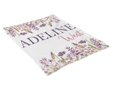 Personalized Baby Blanket Girl - Minky Baby Blanket - Baby Shower Gift - Floral Baby Blanket - Wildflower Baby Girl