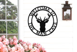 Welcome To The Man Cave ~ Metal Sign - Outdoor Sign - Personalized Home Sign - Gift For Him, Father's Day, Metal Sign For Dad, Grandfather