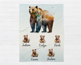 Mama Bear Blanket - Personalized Gifts for Mom, Mother's Day Gift for Wife, New Mom Gift, Mama Bear, Mother's Day, Mom's Birthday