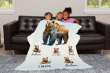 Mama Bear Blanket - Personalized Gifts for Mom, Mother's Day Gift for Wife, New Mom Gift, Mama Bear, Mother's Day, Mom's Birthday