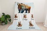 Mama Bear Blanket - Personalized Gifts for Mom, Mother's Day Gift for Wife, New Mom Gift, Mama Bear, Mother's Day, Mom's Birthday