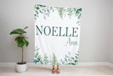 Personalized Baby Blanket Girl - Minky Baby Blanket - Baby Shower Gift - Floral Baby Blanket