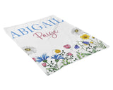 Personalized Baby Blankets For Childs with Name, Baby Blankets with Name, Customized Baby Name Blanket, Gifts For Grandchildren, Wildflower