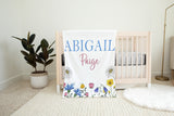 Personalized Baby Blankets For Childs with Name, Baby Blankets with Name, Customized Baby Name Blanket, Gifts For Grandchildren, Wildflower
