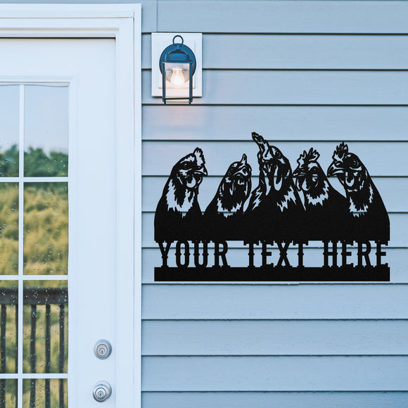 Silly Chicken Metal Sign - Metal Porch Sign | Personalized Metal Sign | Custom Porch | Personalized Farm Sign | Chicken Sign