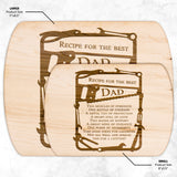 Recipe For The Best Dad, Father's Day Gifts from Daughter, Dad Gifts, Personalized Gifts for Dad, Bamboo Cutting Board for Grill Master