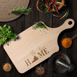 Handmade Cutting Board Personalized Rustic Quote Design, Wedding & Anniversary Gift for Couples, Housewarming and Closing Present