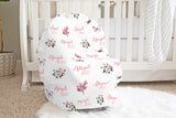 Butterfly Personalized Crib Sheet, Baby Girl Butterfly Blanket, Custom Name Blanket, Hospital Blanket, Baby Shower Gift, Name Blanket