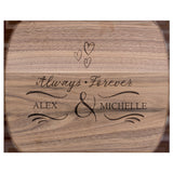 Handmade Cutting Board Personalized Rustic Quote Design, Wedding & Anniversary Gift for Couples, Housewarming and Closing Present