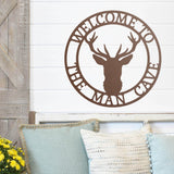 Welcome To The Man Cave ~ Metal Sign - Outdoor Sign - Personalized Home Sign - Gift For Him, Father's Day, Metal Sign For Dad, Grandfather