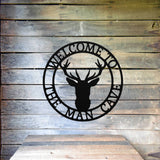 Welcome To The Man Cave ~ Metal Sign - Outdoor Sign - Personalized Home Sign - Gift For Him, Father's Day, Metal Sign For Dad, Grandfather