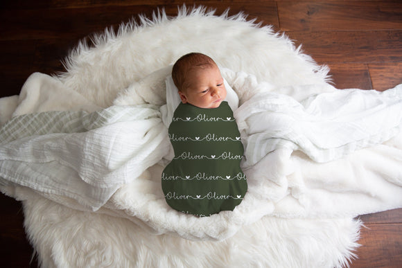 Personalized Baby Name Swaddle, Personalized Baby Gift, Custom Coming Home, Gender Neutral Swaddle, Baby Shower Gift, Baby Swaddle