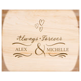 Handmade Cutting Board Personalized Rustic Quote Design, Wedding & Anniversary Gift for Couples, Housewarming and Closing Present