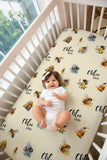 Bumble Bee Nursery Set, Bumble Bee Baby Blanket, Personalized Baby Blanket, Bumble Bee Swaddle, Bumble Bee Nursery, Baby Bee Nursery