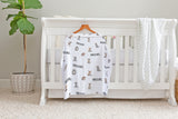 Woodland Personalized Swaddle Set, Woodland Blanket, Custom Name Blanket, Hospital Blanket, Baby Shower Gift, Name Blanket, Woodland Nursery