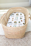 Camping Baby Boy, Girl Swaddle - Camping Blanket With Name for Newborn - Outdoor Camping Nursery Theme , Woodland Nursery, Adventure Baby