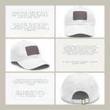 Custom Logo Leather Patch Hat | Leatherette | Baseball Cap | Baseball Hat | Gift | Business | Corporate | Company