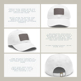 Custom Leather Patch Hat | Leatherette | Baseball Style | Dad Hat | Business Logo | Custom Hat | Business Apparel