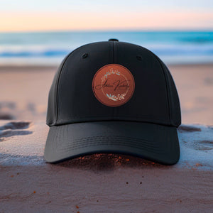 Ball Cap with Custom Leather Patch | Your Artwork or Logo | Custom Laser Engraved | Custom Business Hat | Logo Hat | Your Text Here