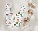 Dinosaur Car Seat Cover, Dinosaur Personalized Baby Set, Personalized Baby Blanket, Baby Shower Gift, Dinosaur Swaddle Set, Dino Gift