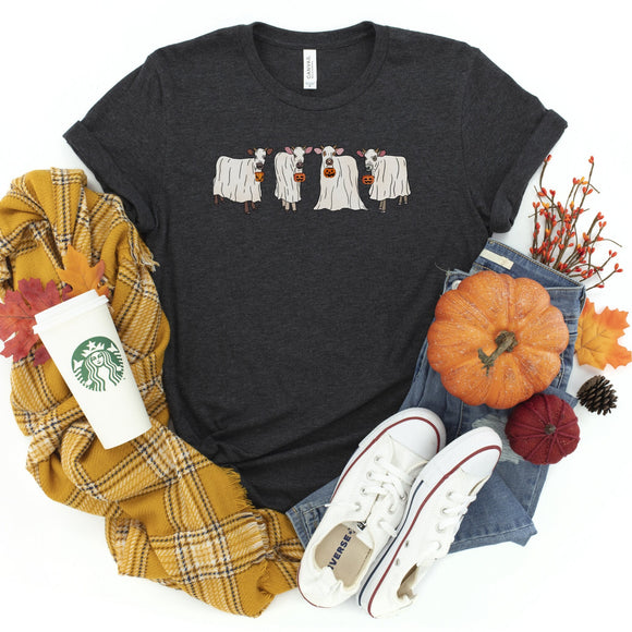 Halloween Sweatshirt, Ghost Cows Sweatshirt, Halloween Crewneck, Ghost Shirt, Cow Lover Gift, Funny Halloween, Fall Shirt, Halloween Sweater