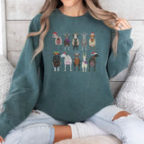 Comfort Color Goat Christmas, Goat Santa Sweatshirt, Christmas Sweatshirt, Goat Sweatshirt, Christmas Family Shirt, Western Sweatshirt