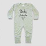 Custom Baby Announcement Outift , Personalized Infant Bodysuit, Natural Coming Soon One-piece, Custom Family Name Baby Clothes